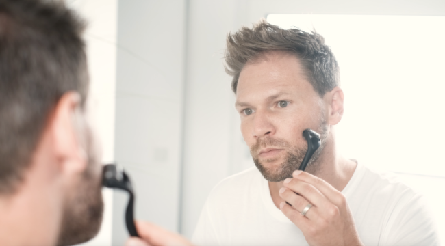 Anwendung des Bartrollers