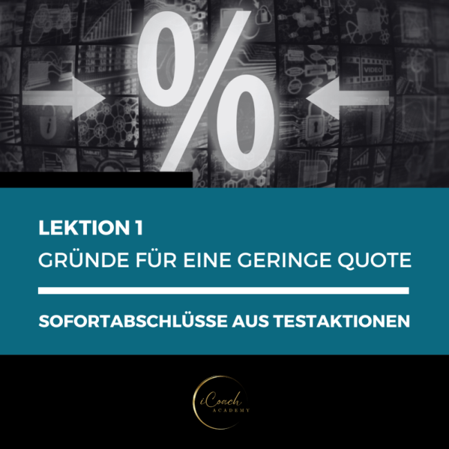 Gründe für eine geringe Quote