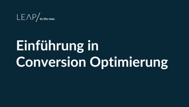 Einführung in Conversion Optimierung