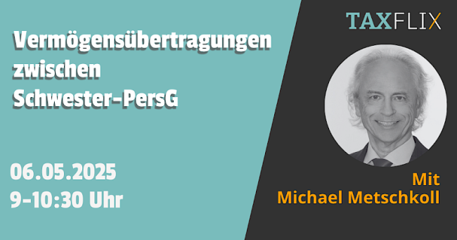 Vermögensübertragungen zwischen Schwester-PersG