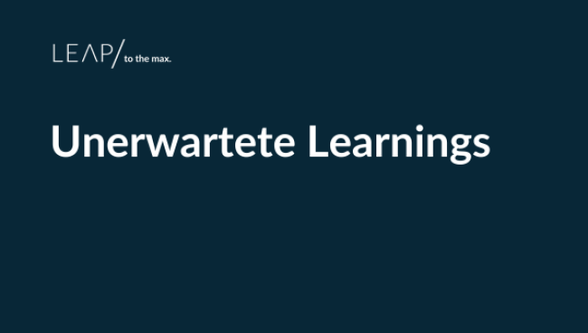 Unerwartete Learnings