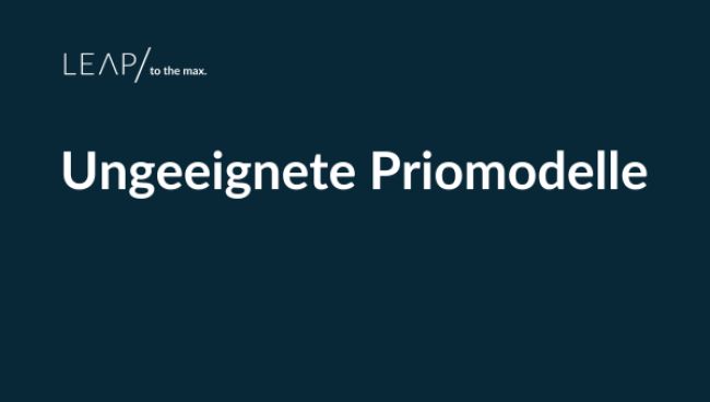 Ungeeignete Priomodelle