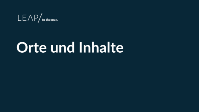Orte und Inhalte