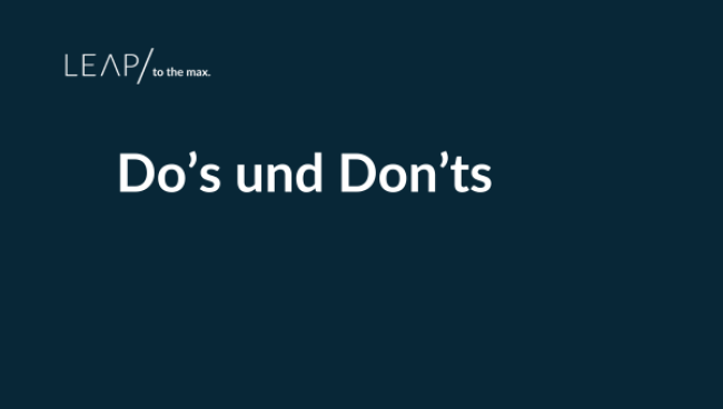 Do's und Don'ts