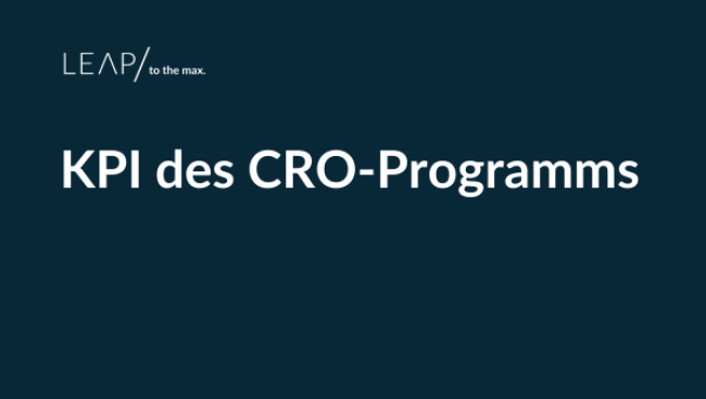 KPI des CRO-Programms