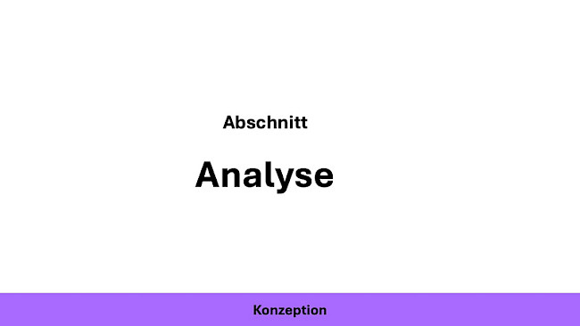 Analyse - Übersicht