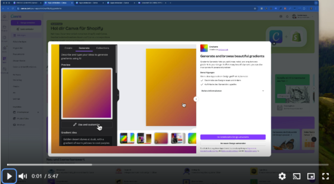 GRADIENTS und GRADIENT-GENERATOR
