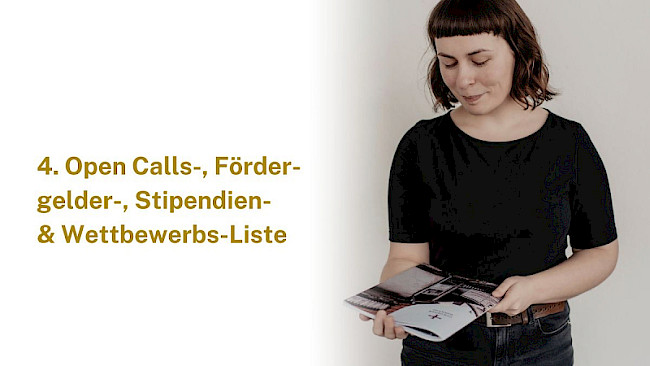 Open Calls-, Fördergelder-, Stipendien- & Wettbewerbs-Liste