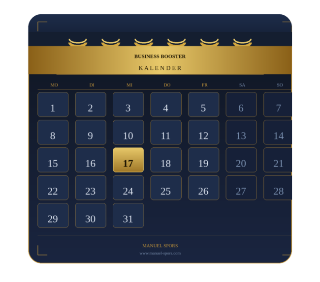 Zum Business Booster Kalender