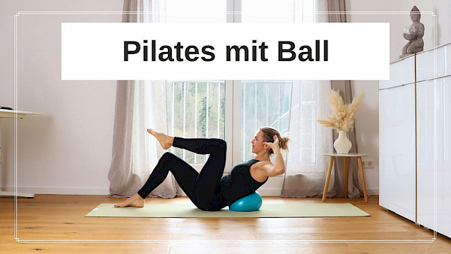 Pilates mit Ball mit Musik