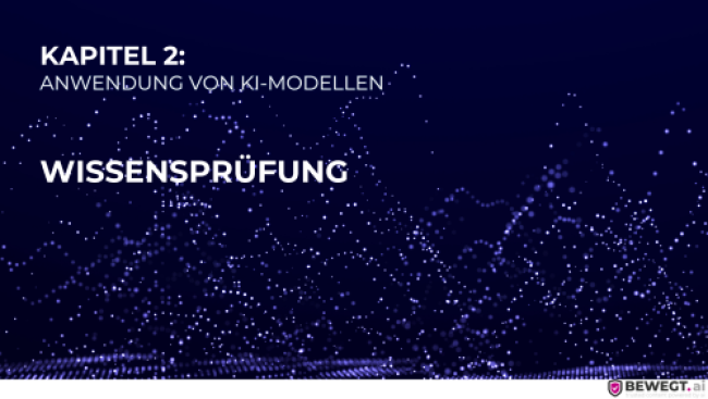 Anwendung von KI-Modellen