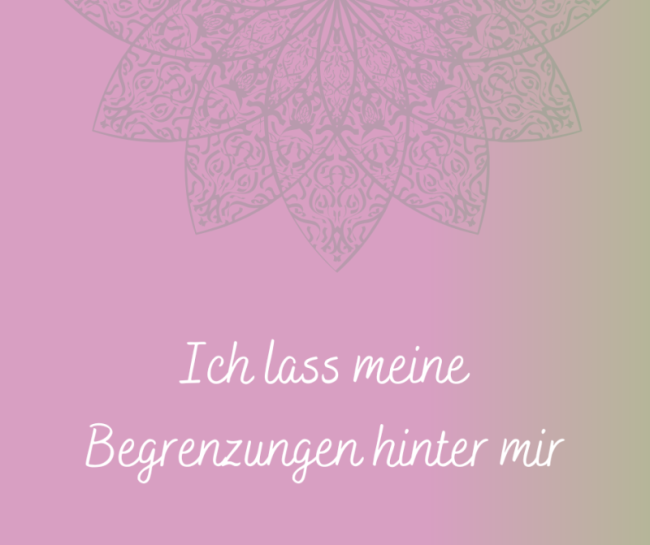 Ich lass alle Begrenzungen hinter mir