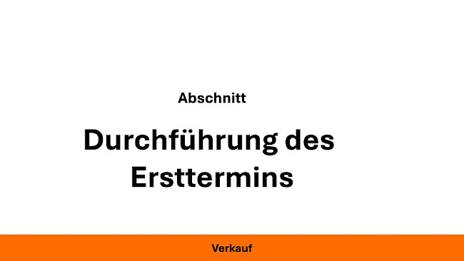 Durchführung des Ersttermins