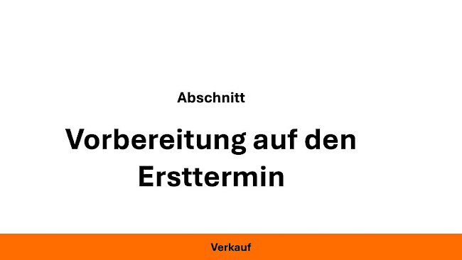 Vorbereitung auf den Ersttermin
