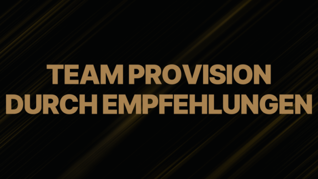 Team Provision durch Empfehlungen