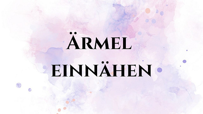 Ausschneiden und einnähen des Ärmels
