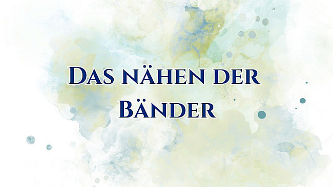 Das Nähen der Bänder