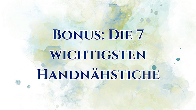 Die 7 wichtigsten Handnähstiche