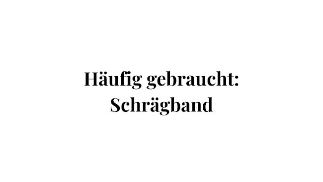 Schrägband herstellen