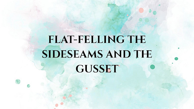 Finish the gussets & side seams