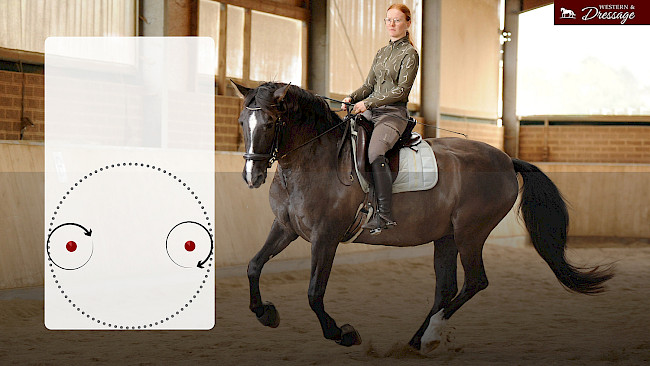 Nr. 42 Angaloppieren Schrittvolte