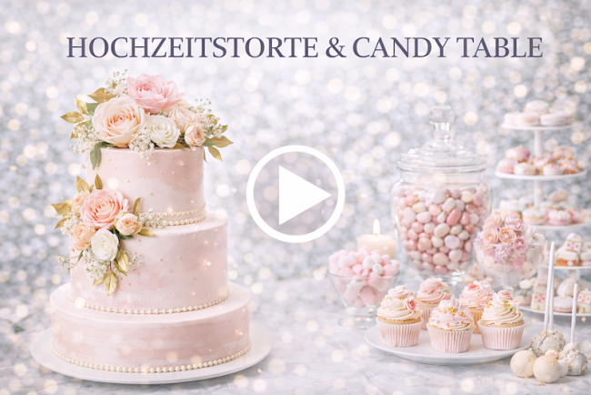 Hochzeitstorte & Candy Table