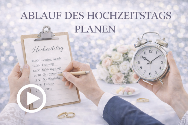Ablauf des Hochzeitstags planen