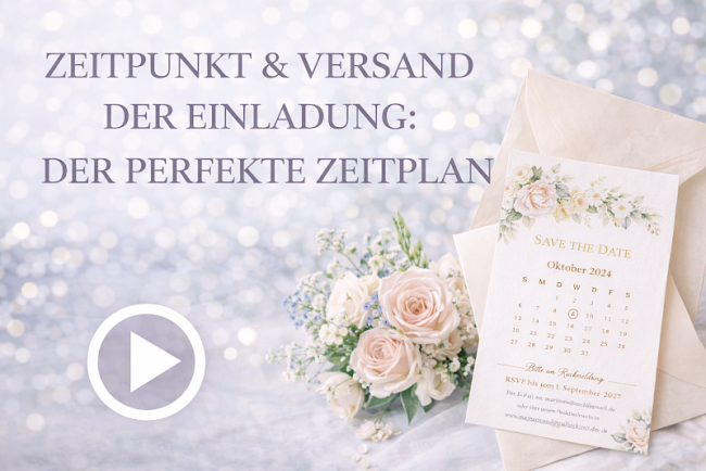 Zeitpunkt & Versand der Einladung - der perfekte Zeitplan