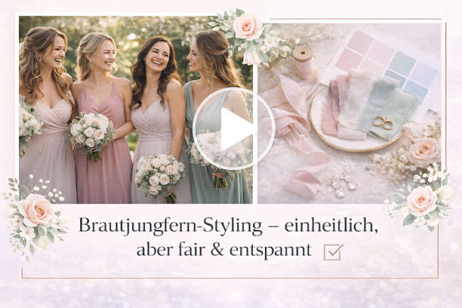Brautjungfern-Styling - einheitlich, aber fair & entspannt