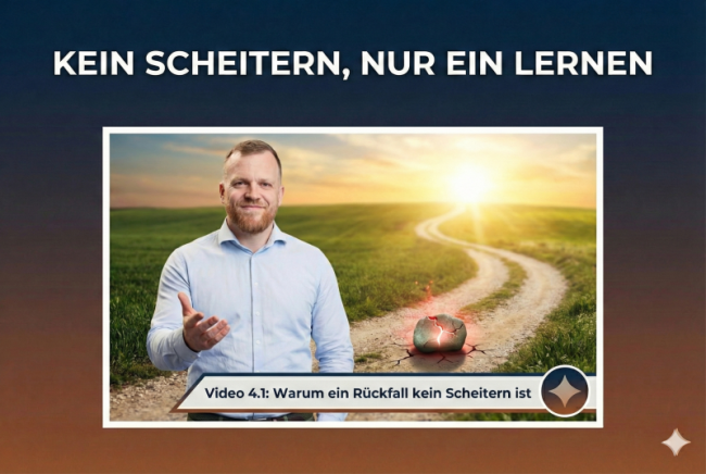 Video 4.1: Ups, ich bin ausgerutscht. Warum ein Rückfall kein Scheitern ist, sondern ein Datenpunkt.