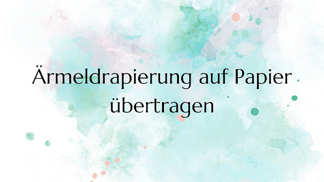 Drapierten Ärmel auf Papier übertragen