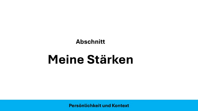 Meine Stärken - Übersicht