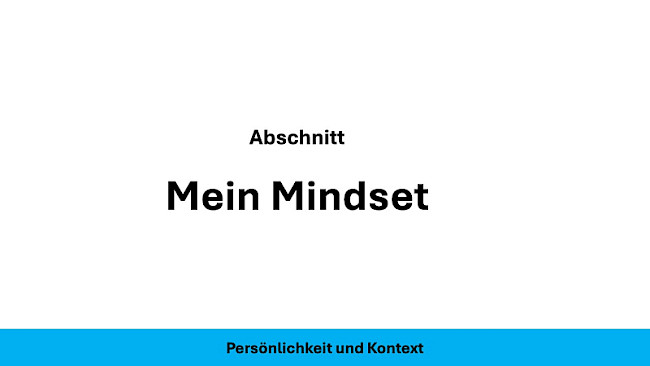 Mein Mindset - Übersicht