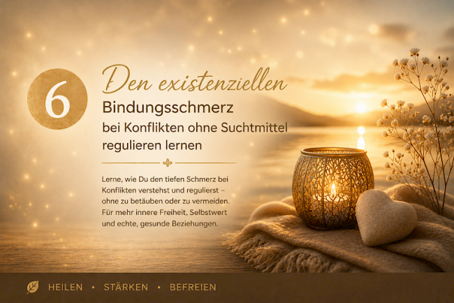 Den existenziellen Bindungsschmerz bei Konflikten ohne Suchtmittel regulieren lernen.