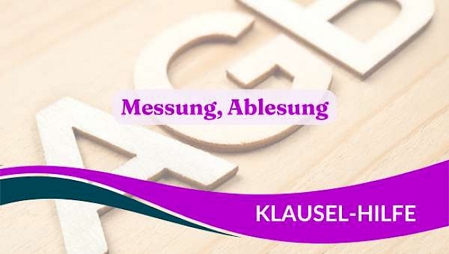 Messung, Ablesung