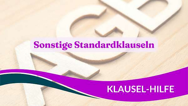 Sonstige Standardklauseln