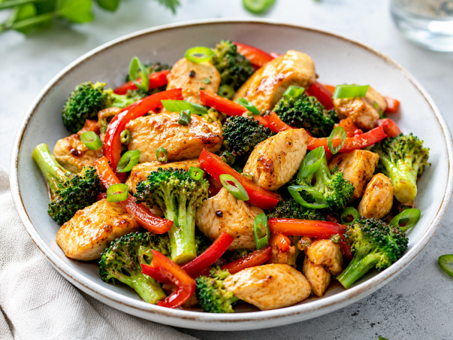 6. Hähnchen-Brokkoli-Paprika-Pfanne