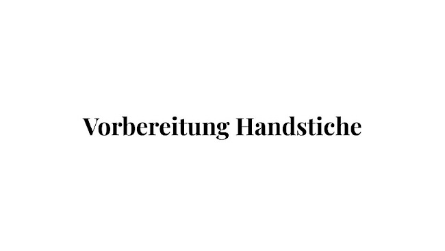 Vorbereitung, vernähen, verknoten