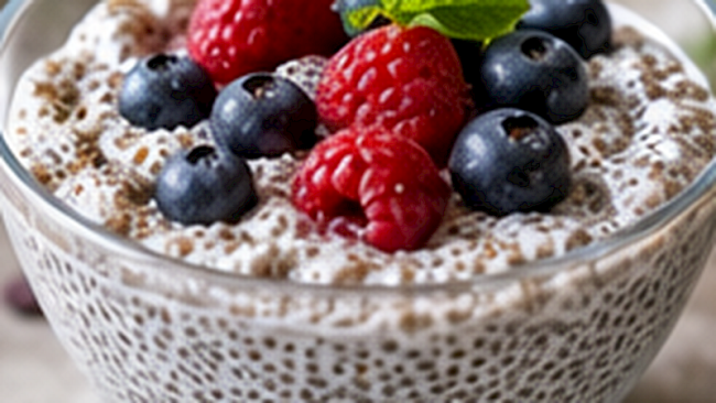 5. Beeren-Kokos-Bowl mit Chia & Hanfsamen