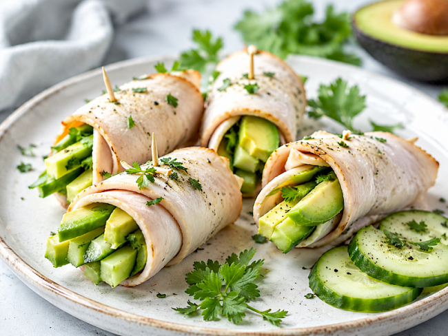 14. Putenröllchen mit Avocado & Gurke