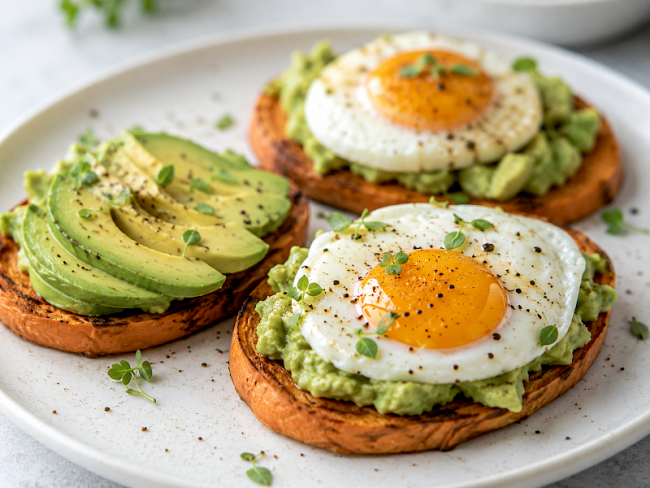 46. Süßkartoffel-Toast mit Ei & Avocado