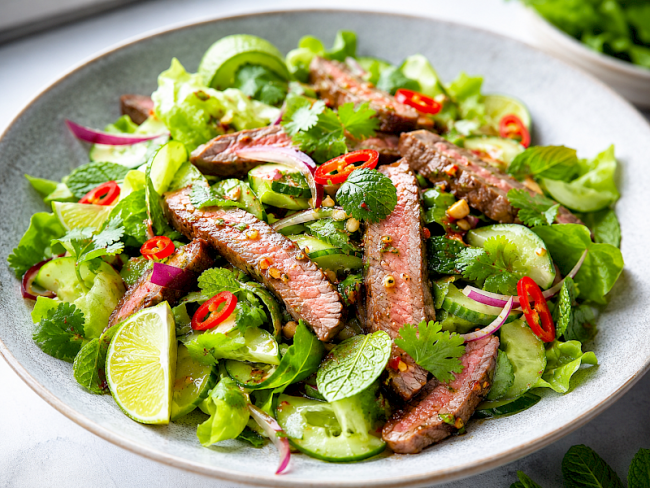101. Thai-Steakstreifen-Salat mit Limette & Chili
