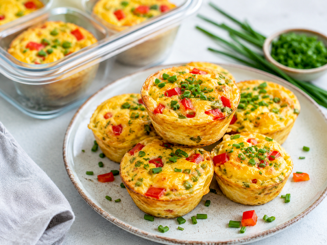 134. Eiermuffins to go mit Paprika & Schnittlauch