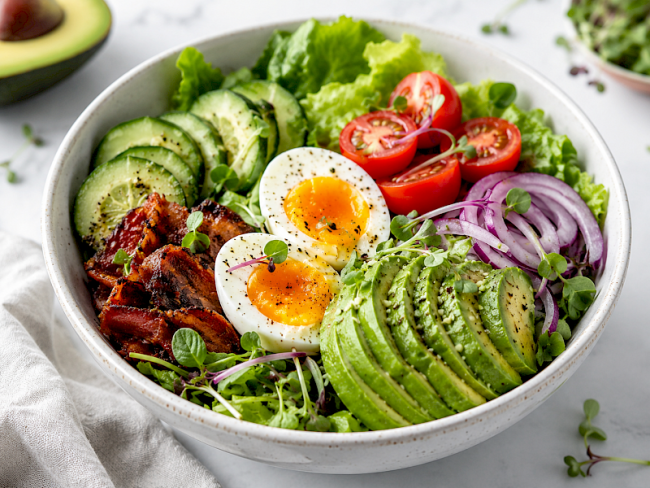 142. Herzhafte Frühstücks-Bowl mit Avocado & Ei