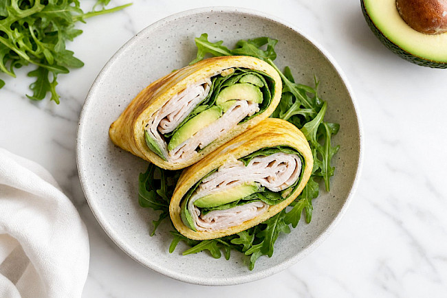 146. Omelett-Wrap mit Pute & Rucola