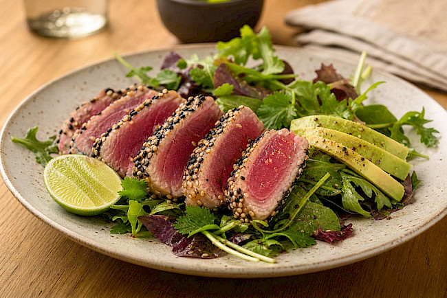 168. Lauwarmer Thunfisch-Avocado-Salat