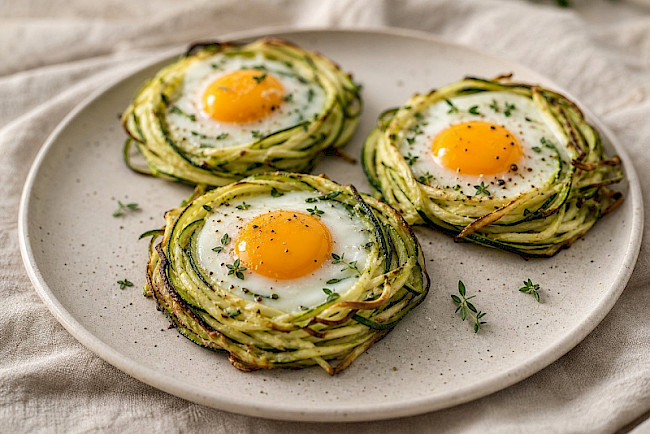 172. Zoodle-Ei-Nester aus dem Ofen