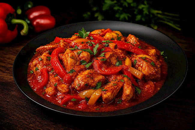 190. Hähnchen-Paprika-Gulasch