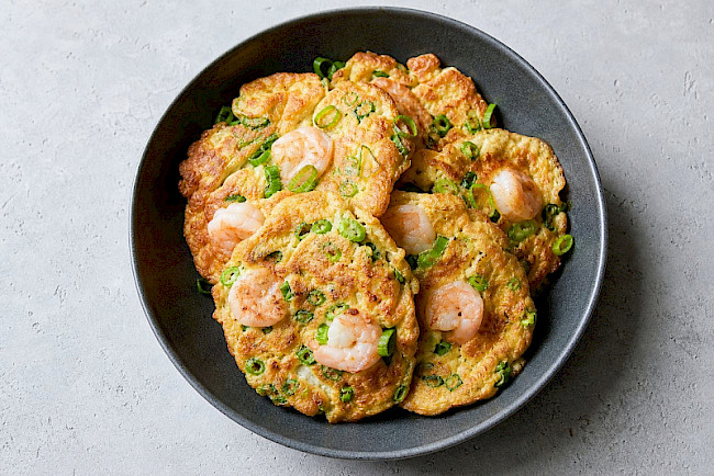 221. Egg Foo Young mit Garnelen (paleo)