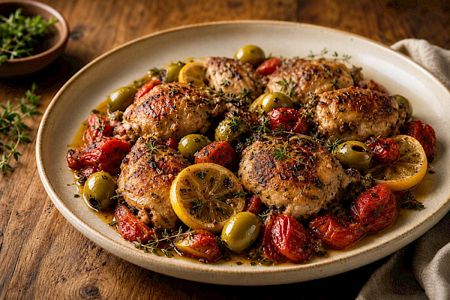 229. Hähnchen-Schmortopf mit Oliven & Zitrone